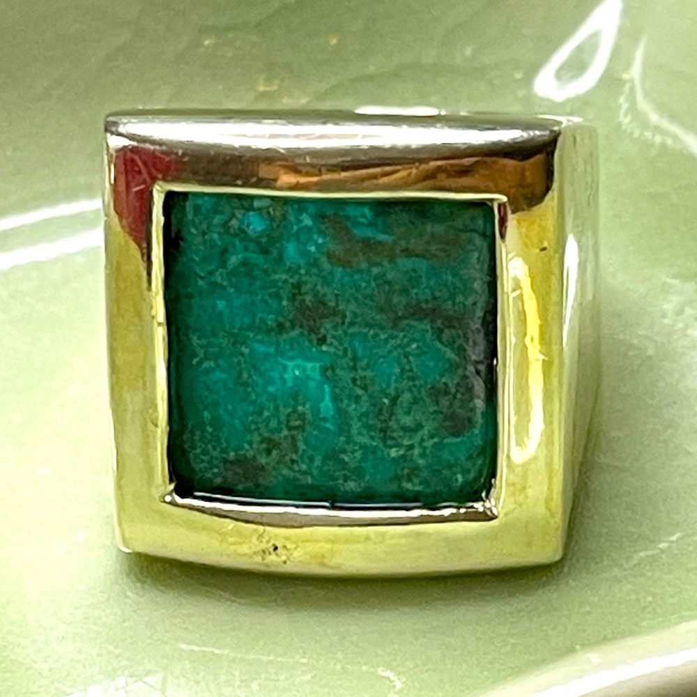 Sterling Silver and Chrysacolla Ring